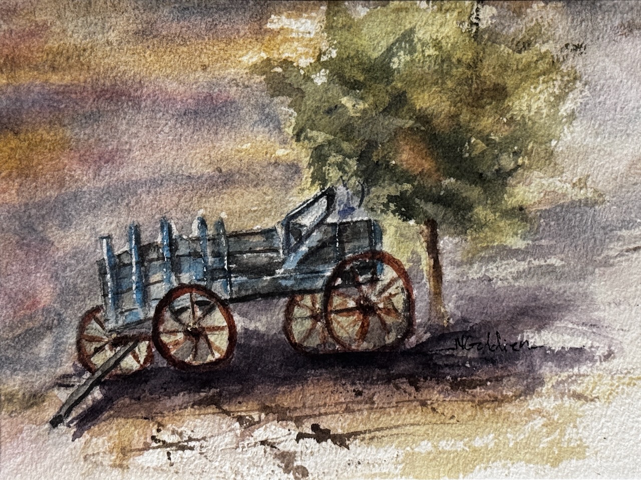 Nancy Geldien- Old Wagon at Fort Casper
