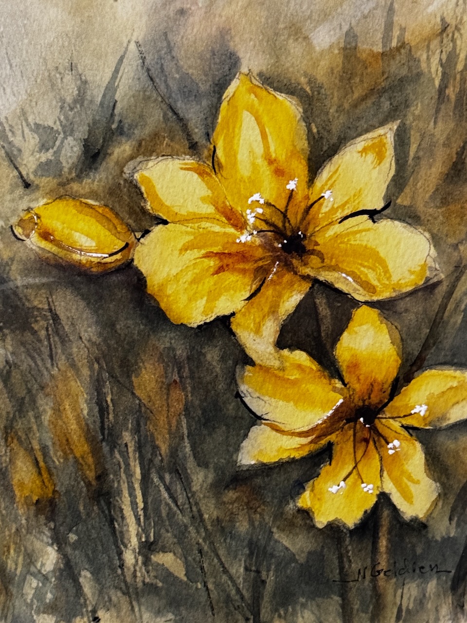 Nancy Geldien- Yellow Flowers